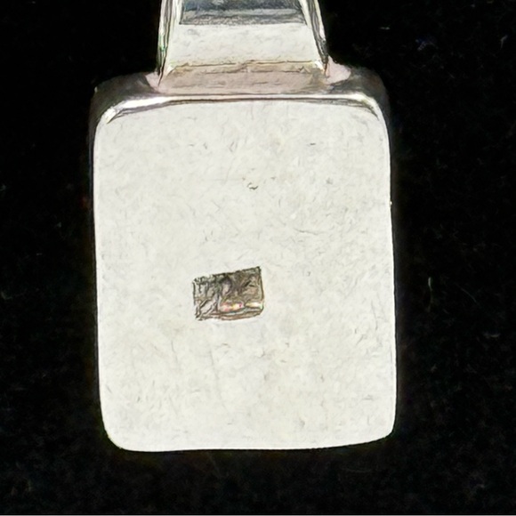 Vintage Retro Dichroic Glass Pendant and Necklace | 925 Sterling | Snake Chain - Picture 3 of 8